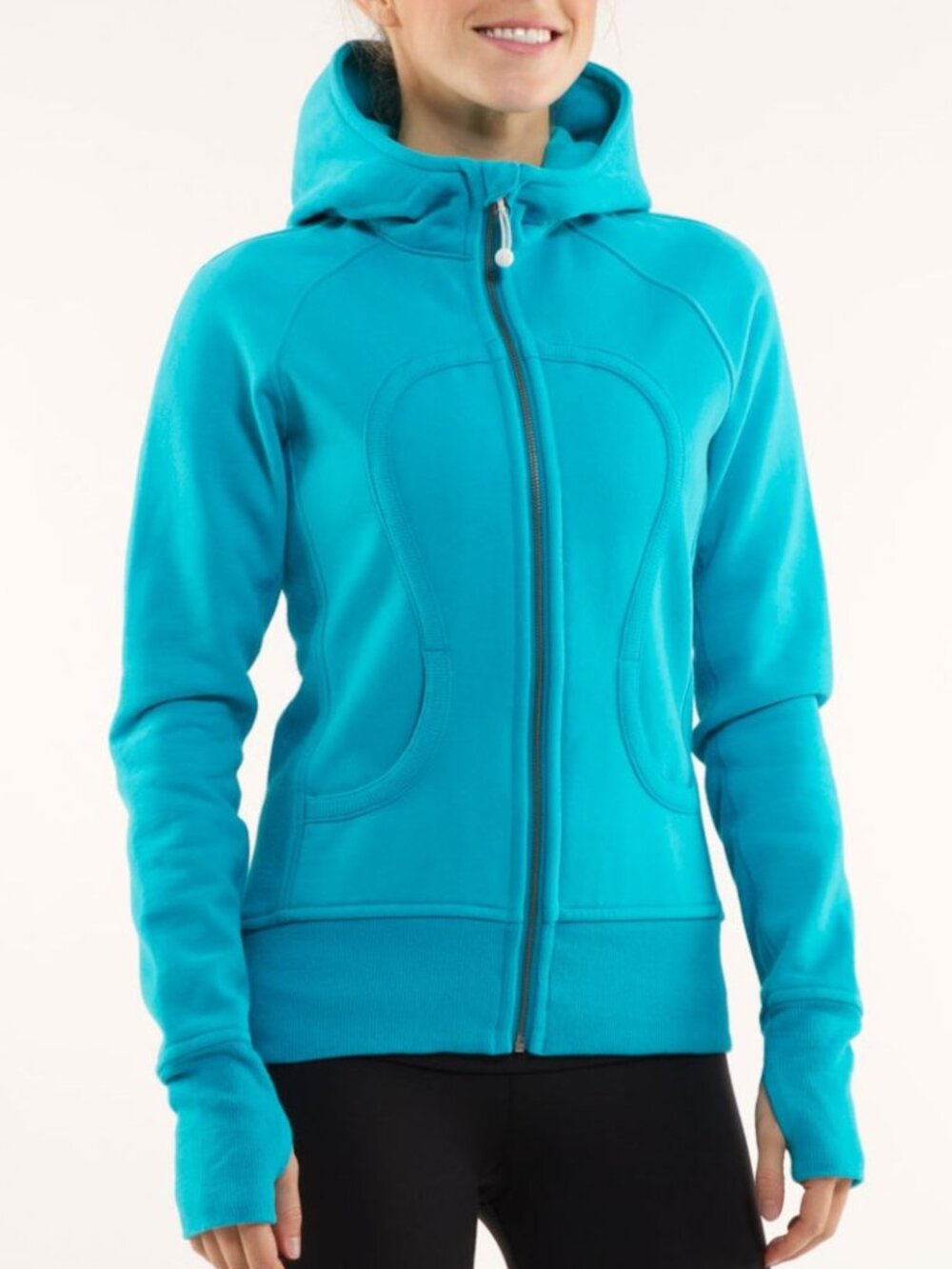 Lululemon Scuba Full Zip Hoodie Teal Blue Size 8 Medium